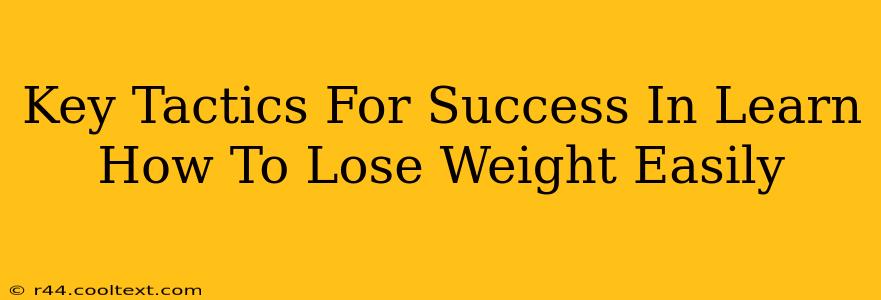 Key Tactics For Success In Learn How To Lose Weight Easily