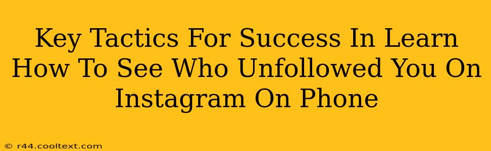 Key Tactics For Success In Learn How To See Who Unfollowed You On Instagram On Phone