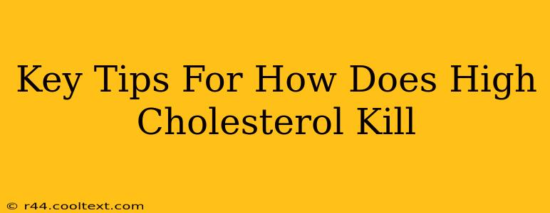 Key Tips For How Does High Cholesterol Kill