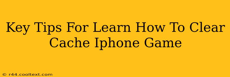 Key Tips For Learn How To Clear Cache Iphone Game