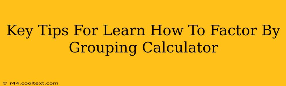 Key Tips For Learn How To Factor By Grouping Calculator