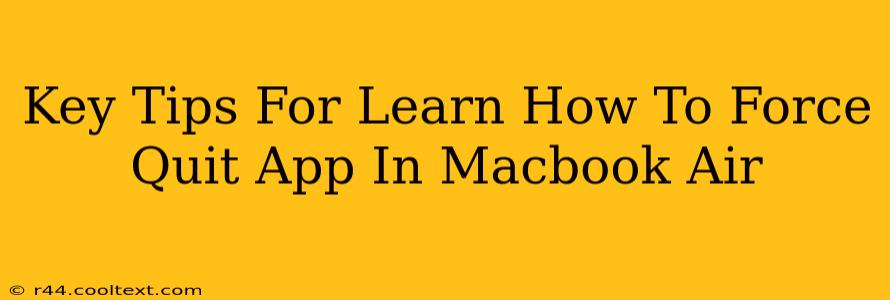 Key Tips For Learn How To Force Quit App In Macbook Air