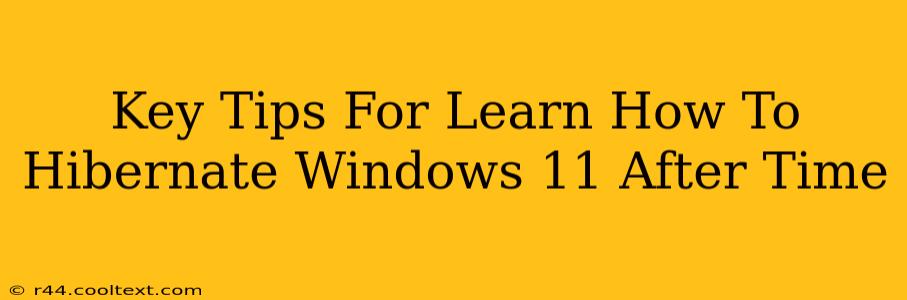 Key Tips For Learn How To Hibernate Windows 11 After Time