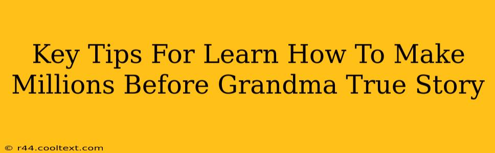 Key Tips For Learn How To Make Millions Before Grandma True Story