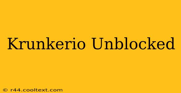 Krunkerio Unblocked