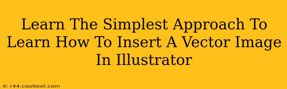 Learn The Simplest Approach To Learn How To Insert A Vector Image In Illustrator