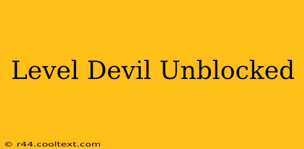 Level Devil Unblocked