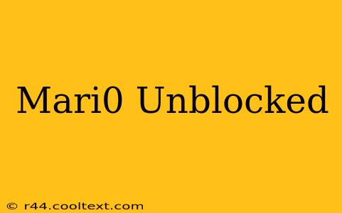 Mari0 Unblocked