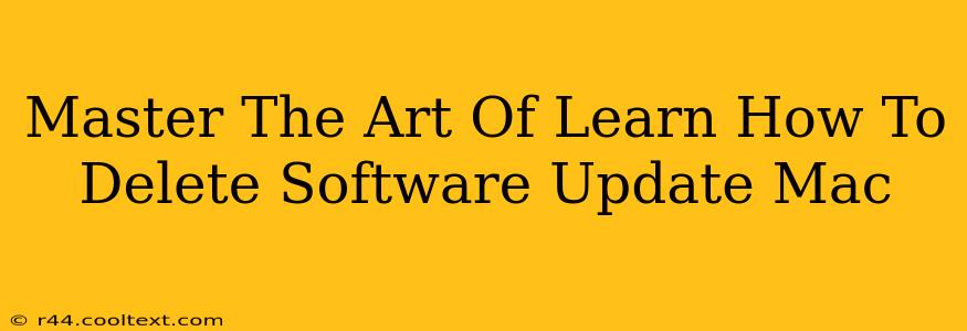 Master The Art Of Learn How To Delete Software Update Mac