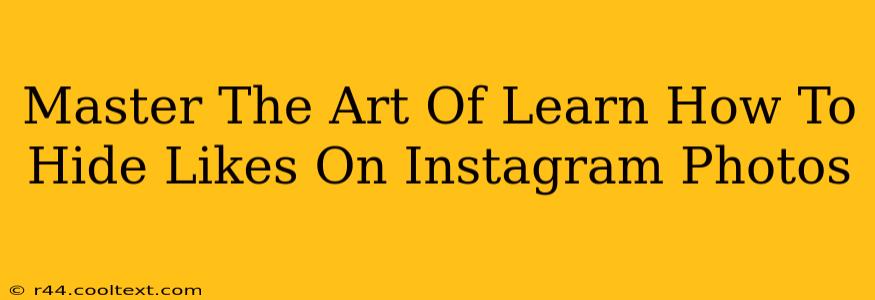 Master The Art Of Learn How To Hide Likes On Instagram Photos