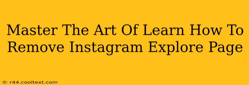 Master The Art Of Learn How To Remove Instagram Explore Page