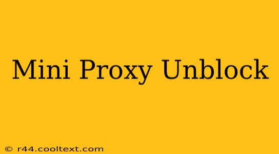 Mini Proxy Unblock