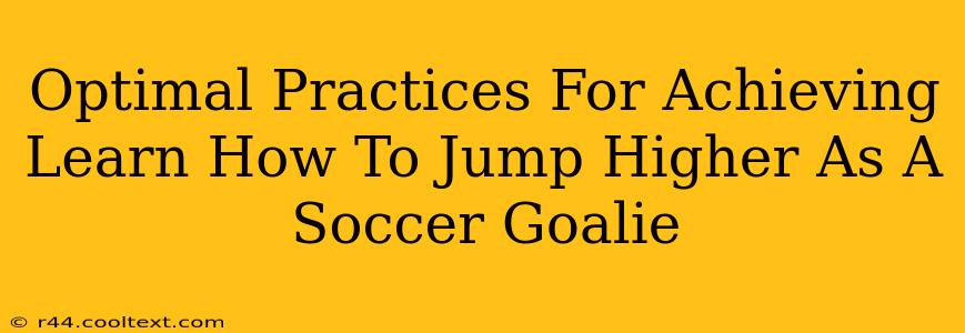 Optimal Practices For Achieving Learn How To Jump Higher As A Soccer Goalie