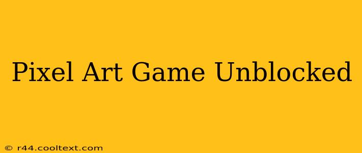 Pixel Art Game Unblocked