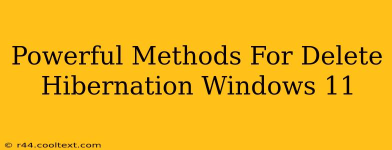 Powerful Methods For Delete Hibernation Windows 11