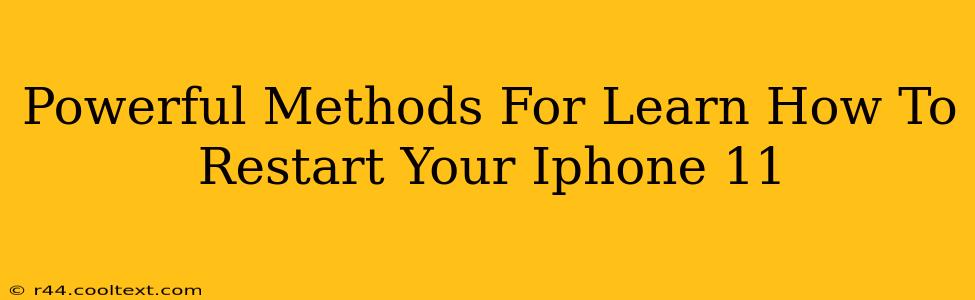 Powerful Methods For Learn How To Restart Your Iphone 11