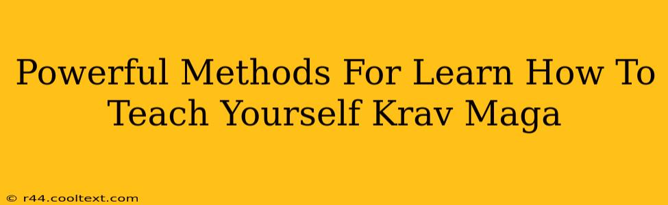 Powerful Methods For Learn How To Teach Yourself Krav Maga