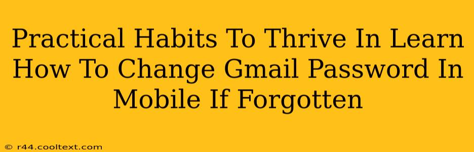 Practical Habits To Thrive In Learn How To Change Gmail Password In Mobile If Forgotten