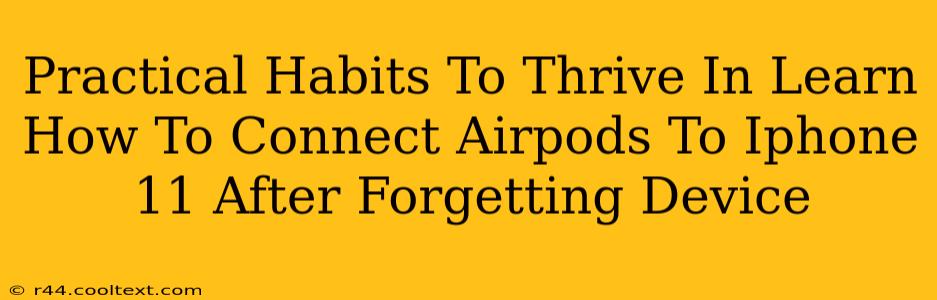 Practical Habits To Thrive In Learn How To Connect Airpods To Iphone 11 After Forgetting Device