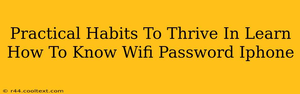 Practical Habits To Thrive In Learn How To Know Wifi Password Iphone