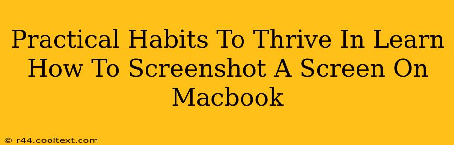 Practical Habits To Thrive In Learn How To Screenshot A Screen On Macbook