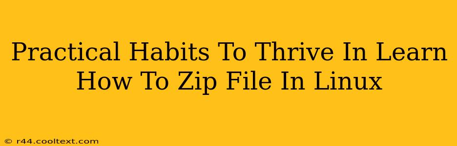 Practical Habits To Thrive In Learn How To Zip File In Linux