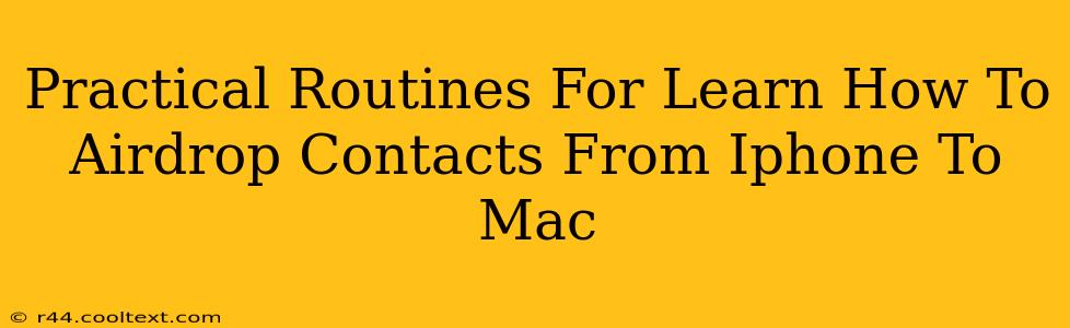 Practical Routines For Learn How To Airdrop Contacts From Iphone To Mac