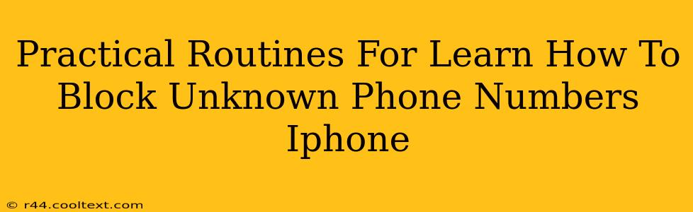 Practical Routines For Learn How To Block Unknown Phone Numbers Iphone