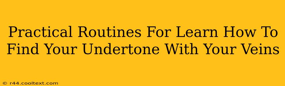 Practical Routines For Learn How To Find Your Undertone With Your Veins