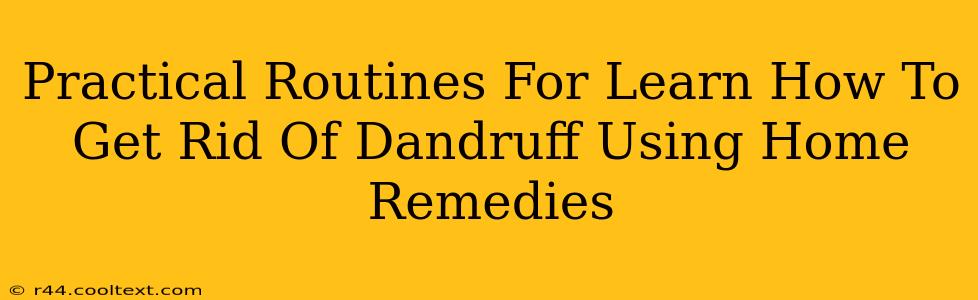 Practical Routines For Learn How To Get Rid Of Dandruff Using Home Remedies