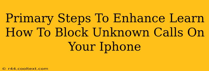 Primary Steps To Enhance Learn How To Block Unknown Calls On Your Iphone