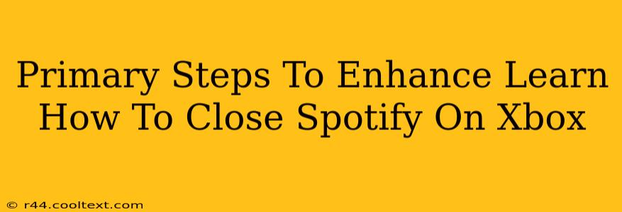 Primary Steps To Enhance Learn How To Close Spotify On Xbox