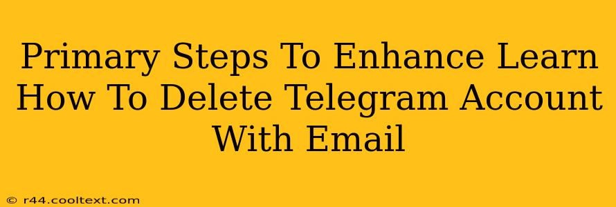 Primary Steps To Enhance Learn How To Delete Telegram Account With Email