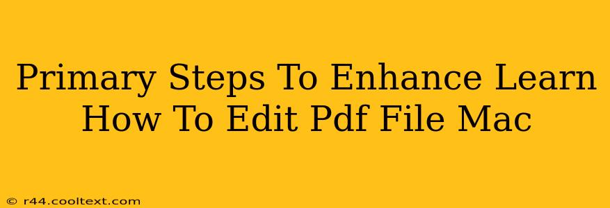 Primary Steps To Enhance Learn How To Edit Pdf File Mac