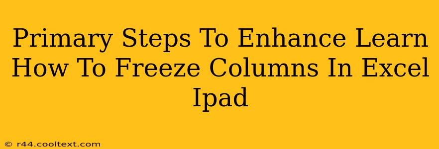 Primary Steps To Enhance Learn How To Freeze Columns In Excel Ipad