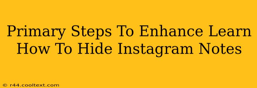 Primary Steps To Enhance Learn How To Hide Instagram Notes