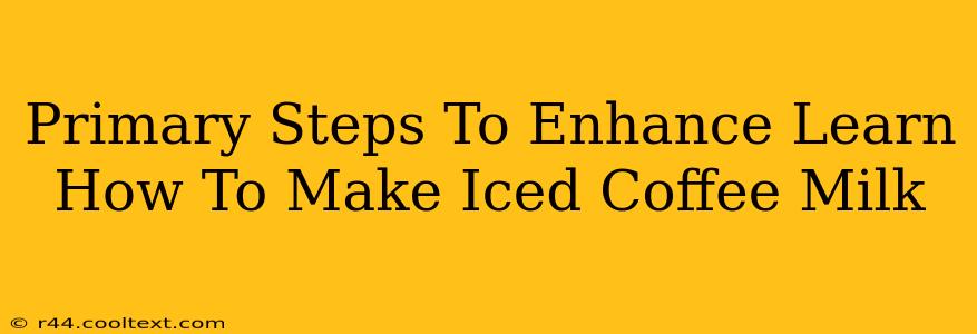 Primary Steps To Enhance Learn How To Make Iced Coffee Milk