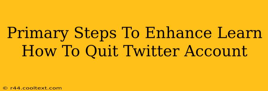 Primary Steps To Enhance Learn How To Quit Twitter Account