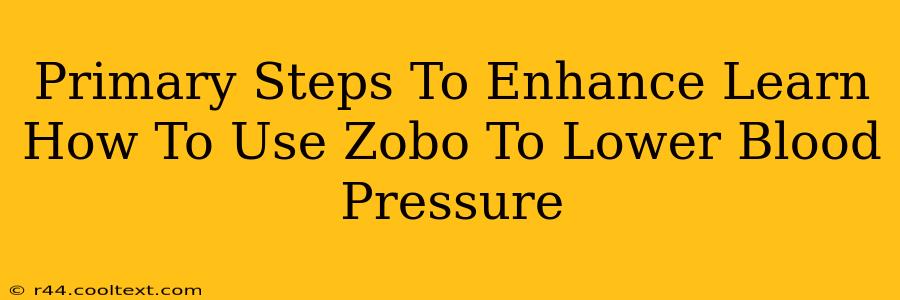 Primary Steps To Enhance Learn How To Use Zobo To Lower Blood Pressure