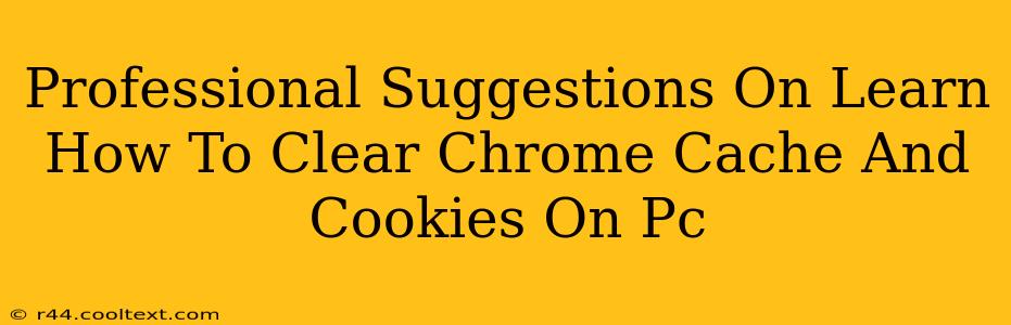 Professional Suggestions On Learn How To Clear Chrome Cache And Cookies On Pc