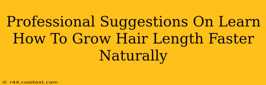 Professional Suggestions On Learn How To Grow Hair Length Faster Naturally