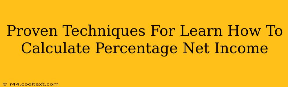 Proven Techniques For Learn How To Calculate Percentage Net Income