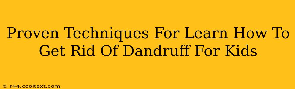 Proven Techniques For Learn How To Get Rid Of Dandruff For Kids