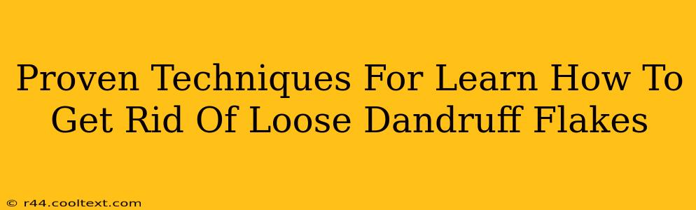 Proven Techniques For Learn How To Get Rid Of Loose Dandruff Flakes