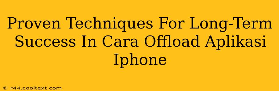 Proven Techniques For Long-Term Success In Cara Offload Aplikasi Iphone