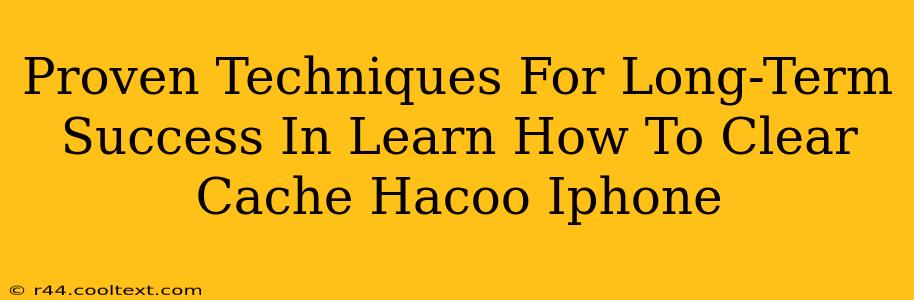 Proven Techniques For Long-Term Success In Learn How To Clear Cache Hacoo Iphone