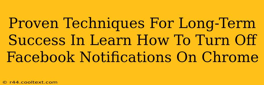 Proven Techniques For Long-Term Success In Learn How To Turn Off Facebook Notifications On Chrome