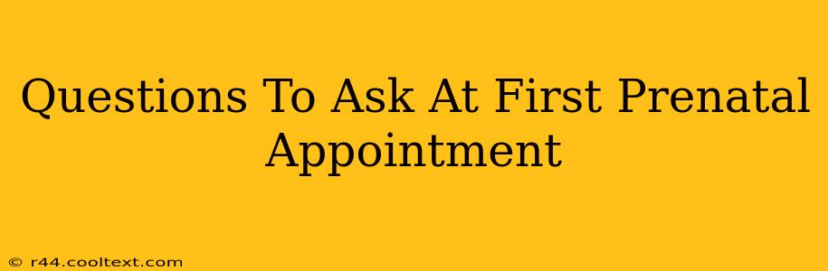 Questions To Ask At First Prenatal Appointment