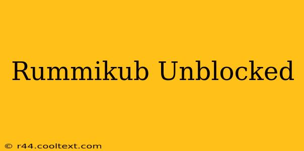 Rummikub Unblocked