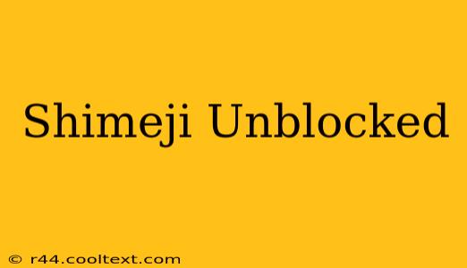 Shimeji Unblocked